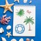 Summer Tree Words Clear Stamps for Card Making, Tropical Beach Flamingo Transparent Rubber Stamps for Bullet Journal DIY Scrapbook Decoration Handmade Crafts Notebook